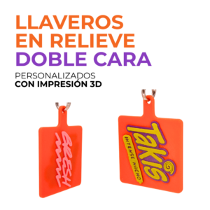 Llaveros en relieve doble cara