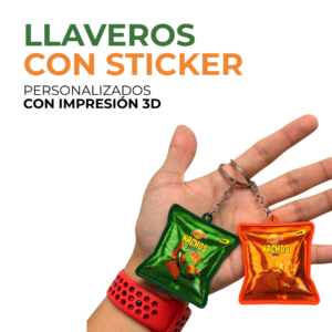 Llaveros con sticker - personalizados