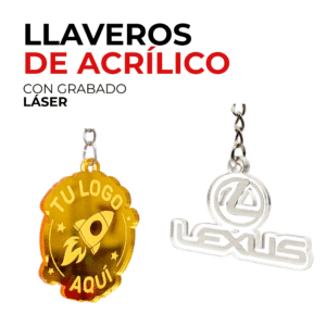 Llaveros de Acrílico con grabado láser